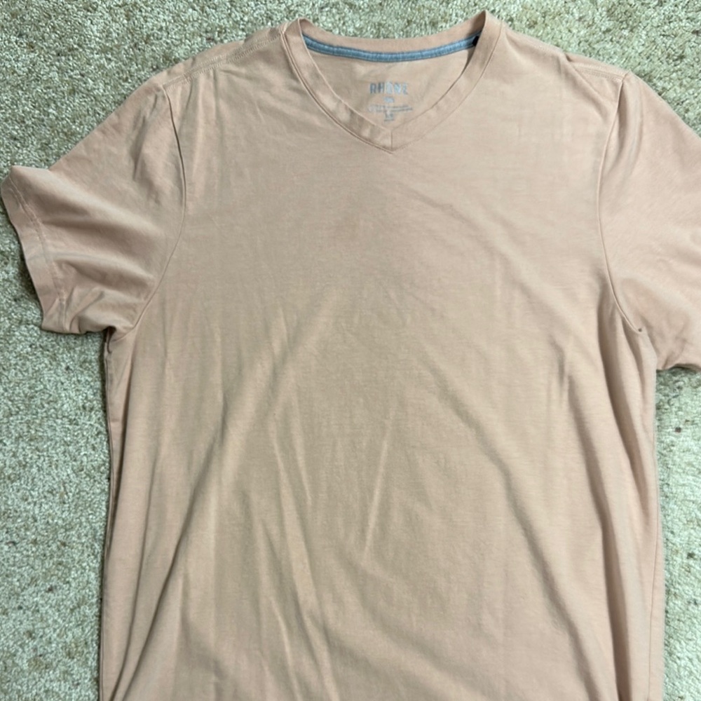 Rhone Men's Pink V-Neck Shirt